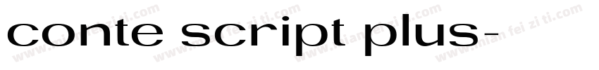 conte script plus字体转换